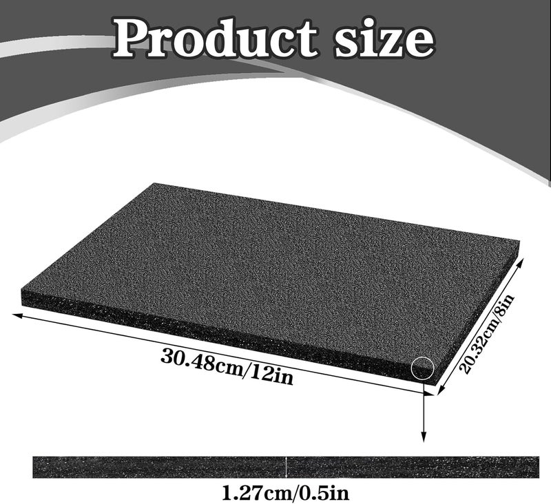 Lemecima 15 قطعة 12" × 8" × 0.5" ورق فوم بولي إيثيلين أسود للتغليف، الشحن، والتحريك - Image 2